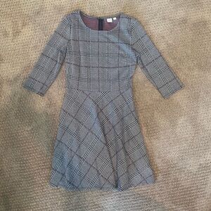 GAP Women's A-Line Dress with 3/4 Sleeves